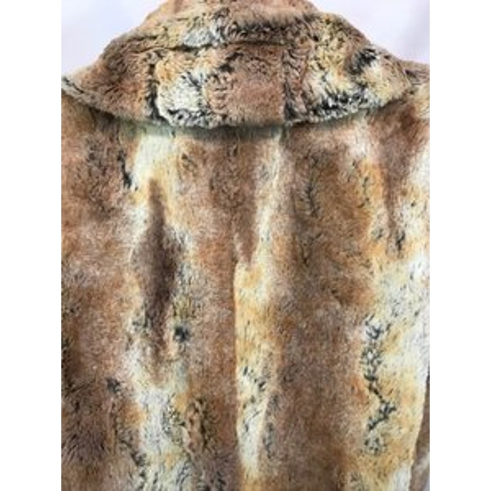 Alice + Olivia Beige and Brown Faux Fur Vest S P - Picture 5 of 7